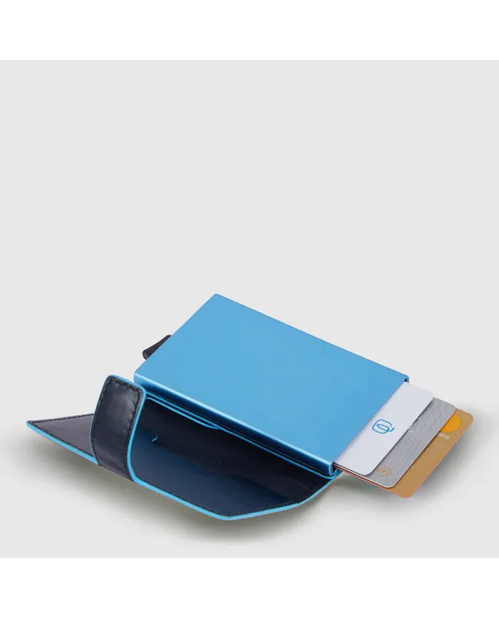 Piquadro Porta carte di credito con tasca banconote "Blue square"
