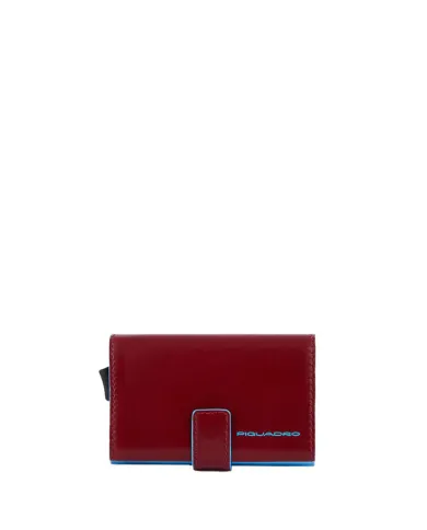 Piquadro Porta carte di credito con tasca banconote "Blue square" Rosso