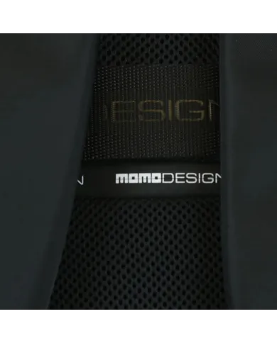 Momo Design Zaino in tessuto Nero/Cuoio