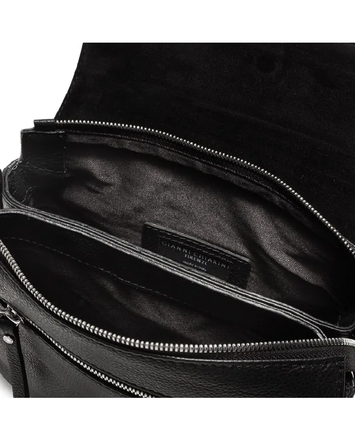 Gianni Chiarini Borsa bandoliera in pelle Three Nero