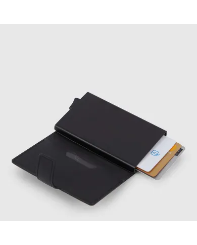 Piquadro Porta carte di credito con tasca banconote Urban Nero