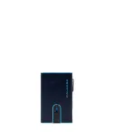 Piquadro Compact wallet con tasca monete Blue square