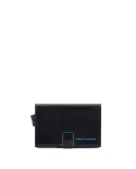 Piquadro Porta carte di credito doppio con sliding system Blue Square Nero