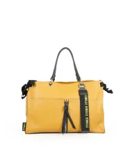 REBELLE Shopping bag in pelle Teti Giallo