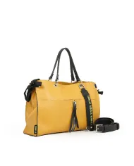 REBELLE Shopping bag in pelle Teti Giallo