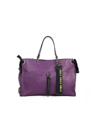 REBELLE Shopping bag in pelle Teti Viola