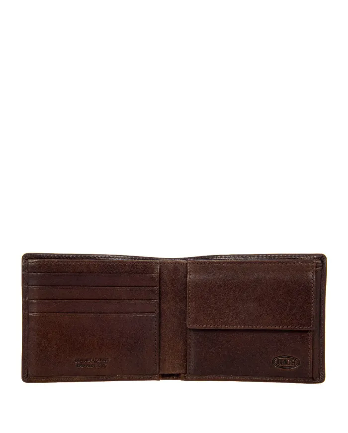 Bric's Portafoglio piccolo cuoio Monte Rosa Testa moro