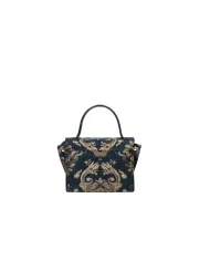 REBELLE Minibag tessuto damascato Chloe Blu