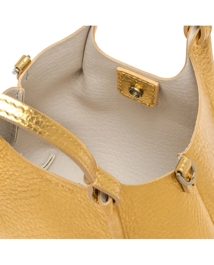 Gianni Chiarini Borsa piccola in pelle laminata Dua Oro