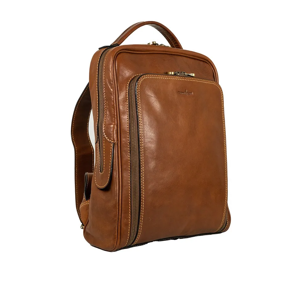 Gianni Conti Zaino in pelle con porta pc 14 Cuoio - Picture 3 of 5