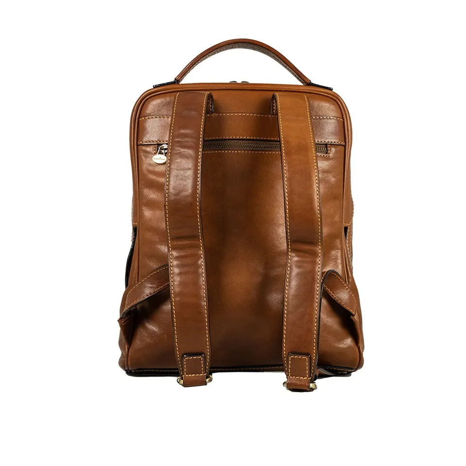Gianni Conti Zaino in pelle con porta pc 14 Cuoio - Picture 4 of 5