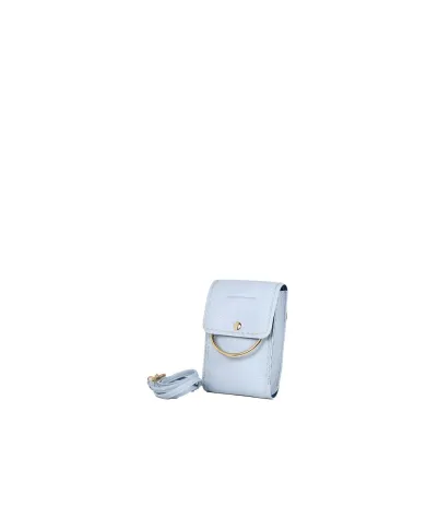 Visona Mini bag pelle Azzurro