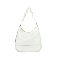 Visona Borsa Pantelleria grande manico intrecciato Bianco