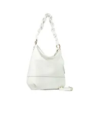 Visona Borsa Pantelleria grande manico intrecciato Bianco