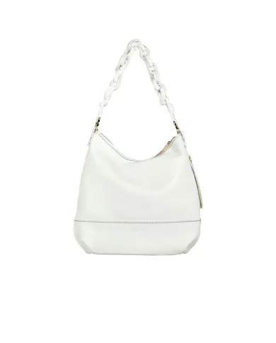 Visona Borsa Pantelleria grande manico intrecciato Bianco