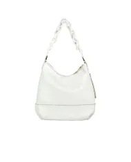 Visona Borsa Pantelleria grande manico intrecciato Bianco