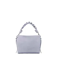 Coccinelle Borsa in pelle camoscio manico intrecciato Azzurro