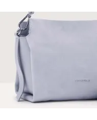 Coccinelle Borsa in pelle camoscio manico intrecciato Azzurro