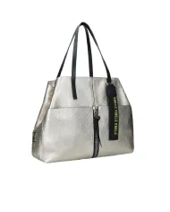 REBELLE Shopping bag in pelle Harriet Oro