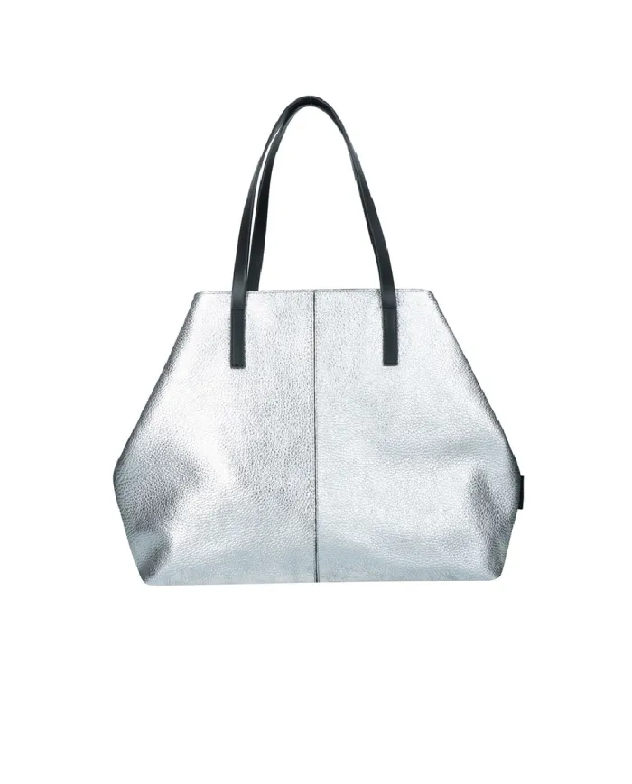 REBELLE Shopping bag in pelle Harriet Silver