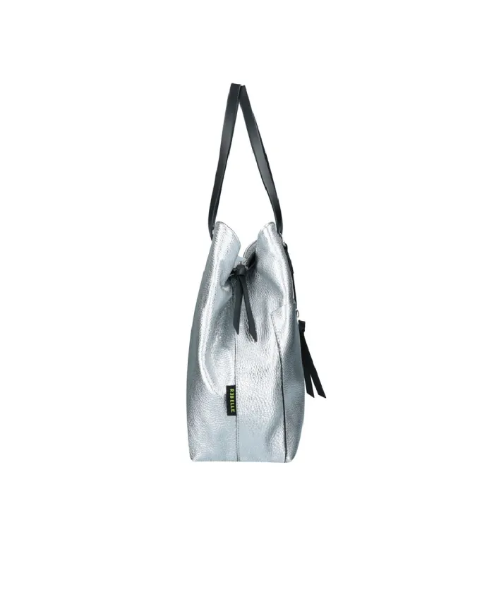 REBELLE Shopping bag in pelle Harriet Silver