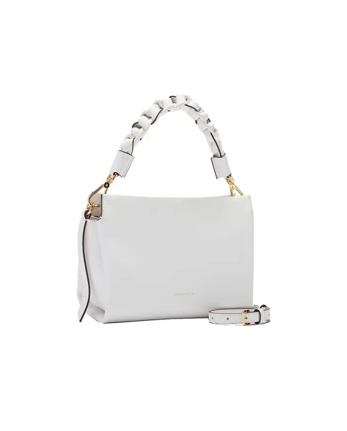 Coccinelle Borsa in pelle manico intrecciato Boheme Bianco/Verde