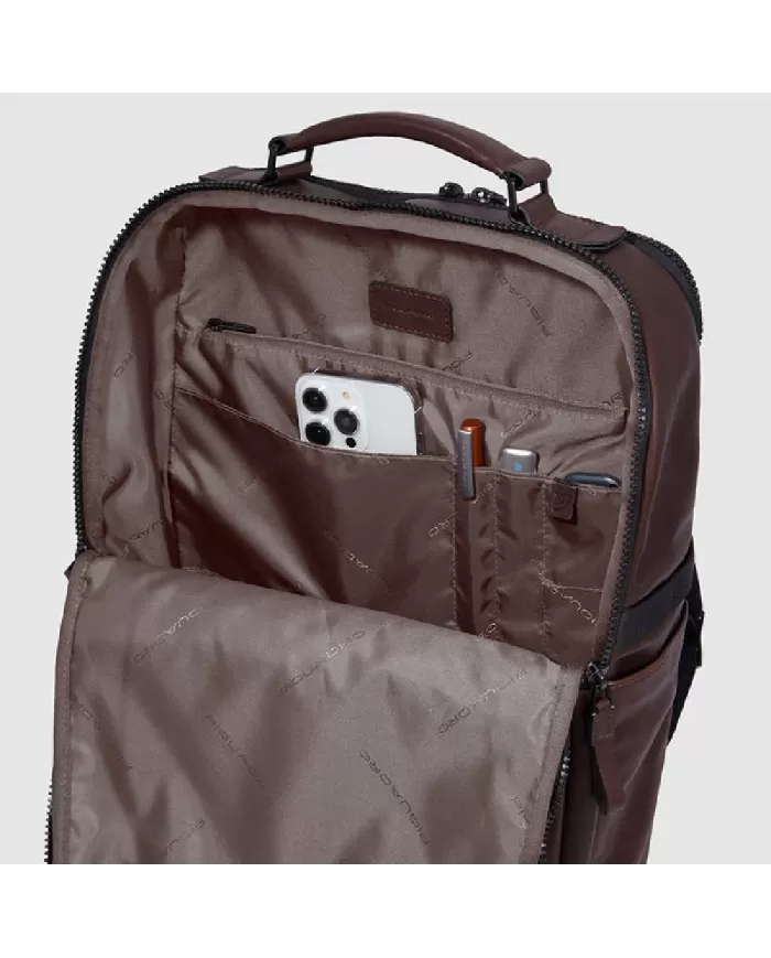 Piquadro Zaino porta pc 14" pelle Harper Nero