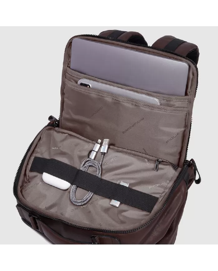 Piquadro Zaino porta pc 14" pelle Harper Nero