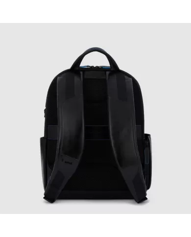 Piquadro Zaino in pelle porta pc 14 Blue square B2V Nero