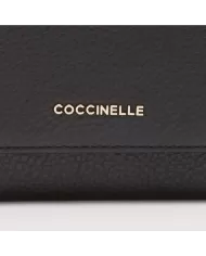 Coccinelle Portafoglio piccolo in pelle Metallic soft Nero