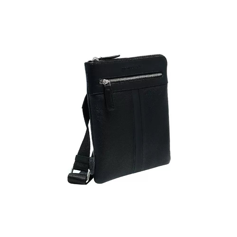 Momo Design Herren Tasche Leder Schwarz - Bild 3 von 4