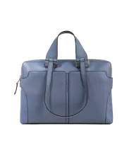 Piquadro Borsa in pelle porta pc 15,6" Ray Blu