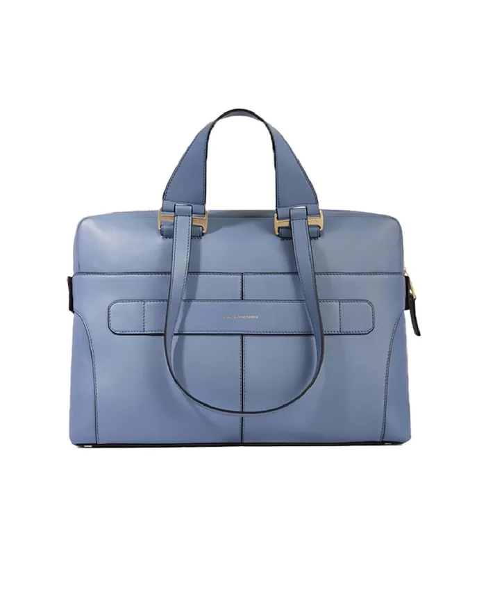 Piquadro Borsa in pelle porta pc 15,6" Ray Blu