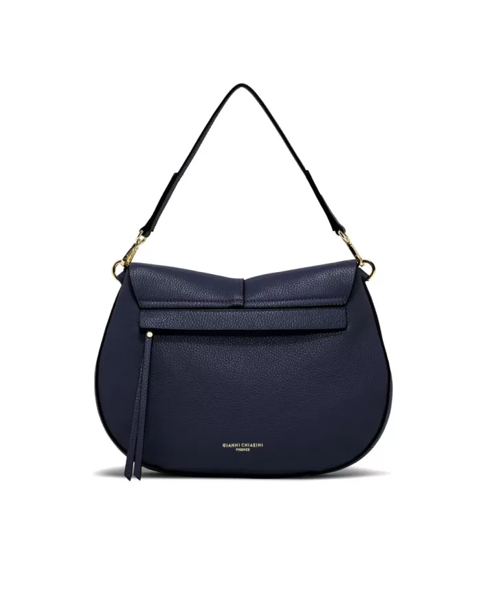 Gianni Chiarini Borsa pelle tracolla colorata Helena Round Blu