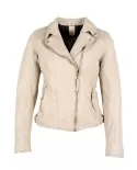 Gipsy Giacca chiodo donna in pelle Beige