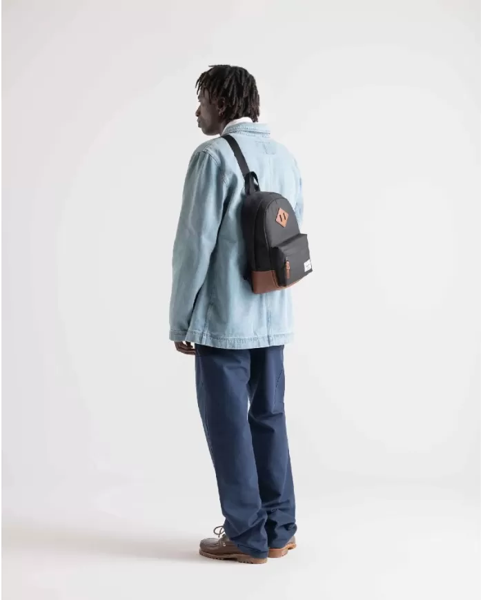 Herschel Monospalla in tessuto Heritage Blu