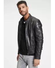 Mauritius Giacca in pelle uomo Rylo Nero