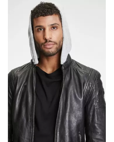 Mauritius Giacca in pelle uomo Rylo Nero