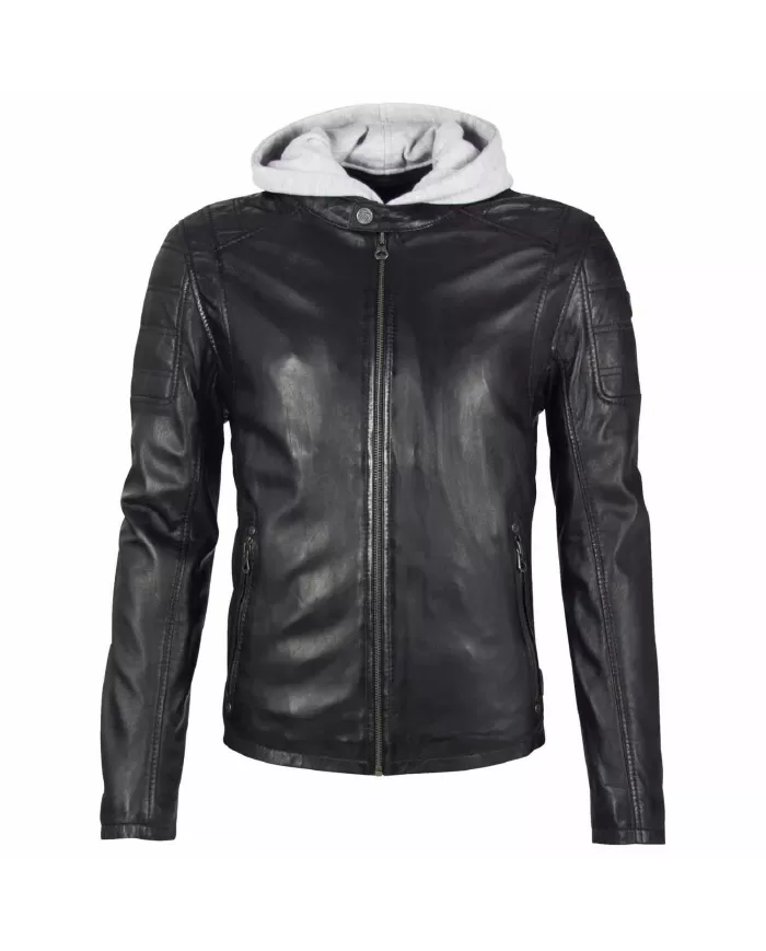 Mauritius Giacca in pelle uomo Rylo Nero