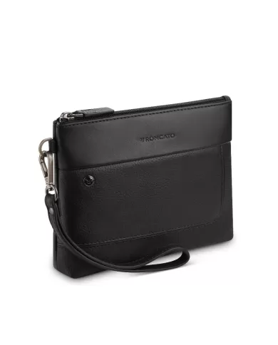 Roncato Pochette in pelle Alaska Nero