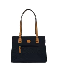 Bric's Borsa a tracolla in tessuto X Collection Blu