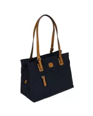 Bric's Borsa a tracolla in tessuto X Collection Blu