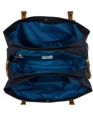 Bric's Borsa a tracolla in tessuto X Collection Blu