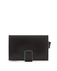 Piquadro Porta carte di credito con tasca banconote "Blue square" Nero