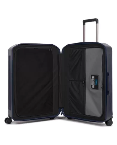 Piquadro Trolley rigido medio leggero Pqlight Blu