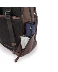 Piquadro Zaino in pelle porta pc 15, Harper Nero