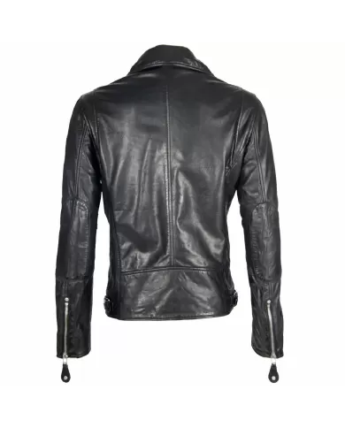 Mauritius Giacca chiodo in pelle uomo Mavric Nero