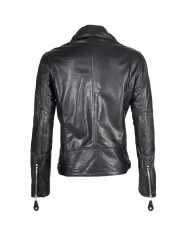 Mauritius Giacca chiodo in pelle uomo Mavric Nero