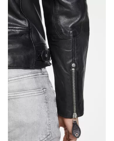 Mauritius Giacca chiodo in pelle uomo Mavric Nero Mauritius Giacca chiodo in pelle uomo Mavric Nero