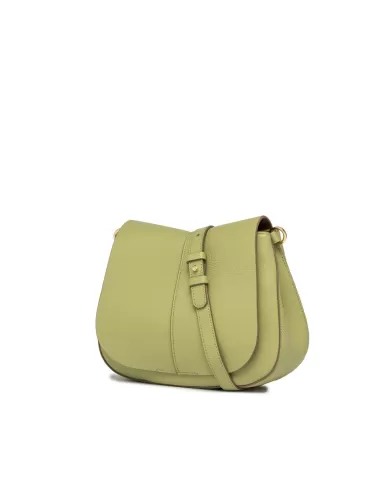 Gianni Chiarini borsa donna in pelle con tracolla colorata "Helena Round" Verde